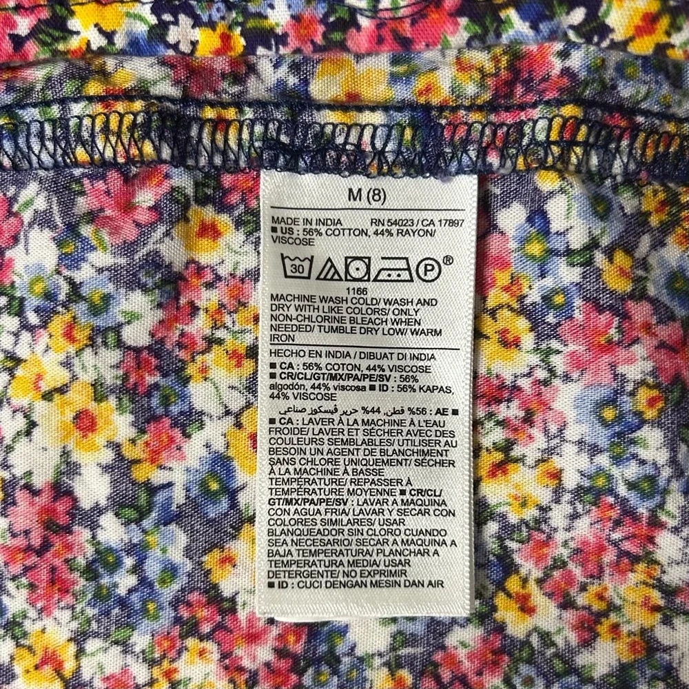 Old Navy Girls Tiered Printed Long Sleeve Button Front Summer Dress Sz M (8)